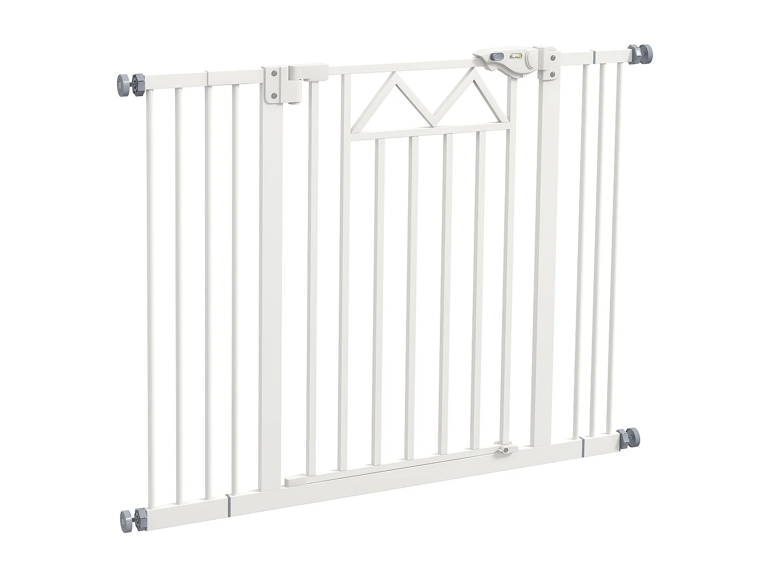 Cancellino per cani estensibile 74-100x76 cm in acciaio pa bianco