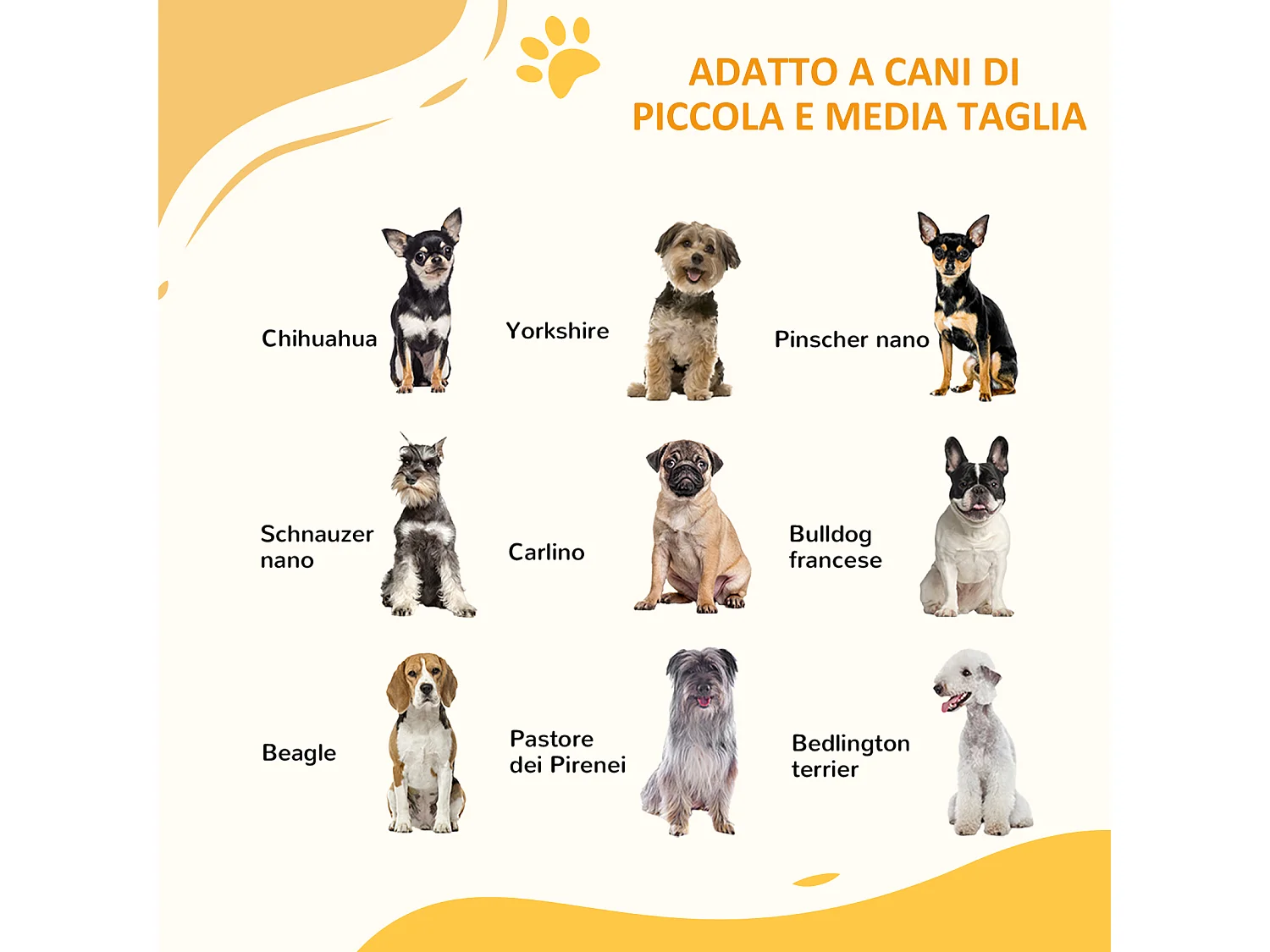 Cancellino per cani estensibile 74-100x76 cm in acciaio pa bianco