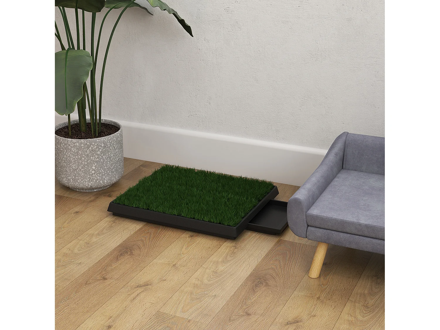 Toilette per cani con prato sintetico per interno ed esterno 51x63 cm