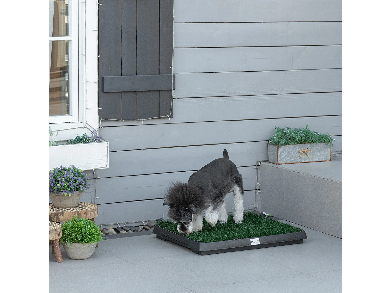 Toilette per cani con prato sintetico per interno ed esterno 51x63 cm