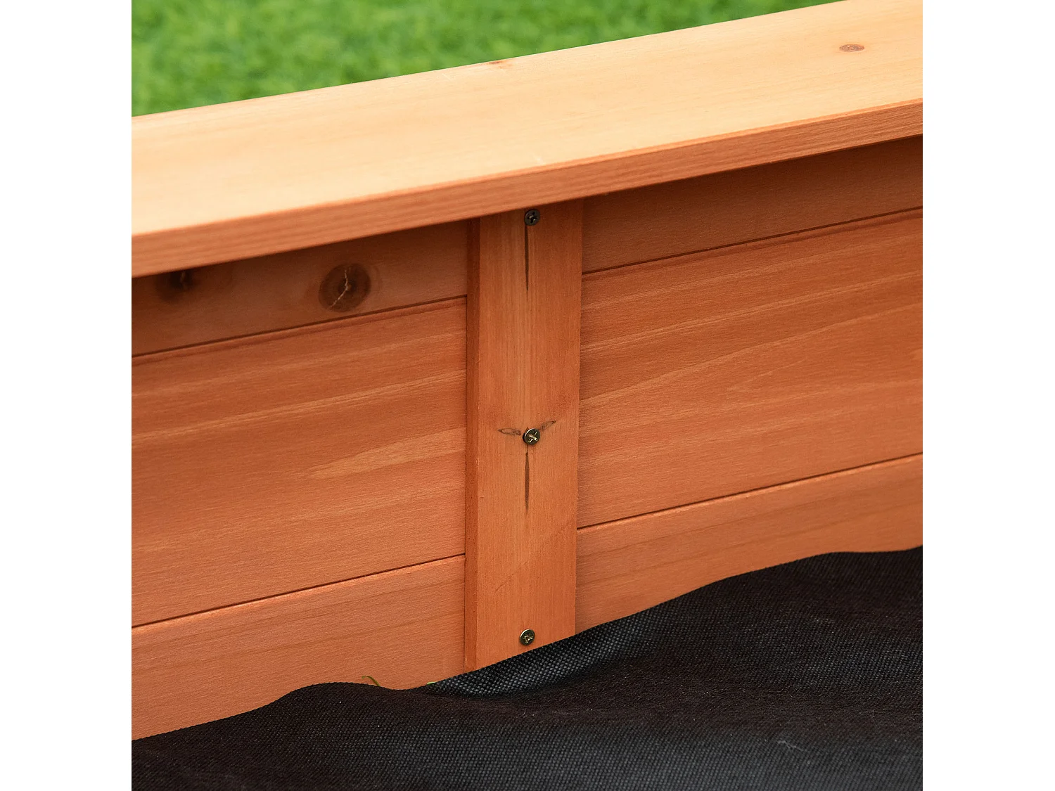 Sabbiera per bambini 3-8 anni in legno sedili e copertura