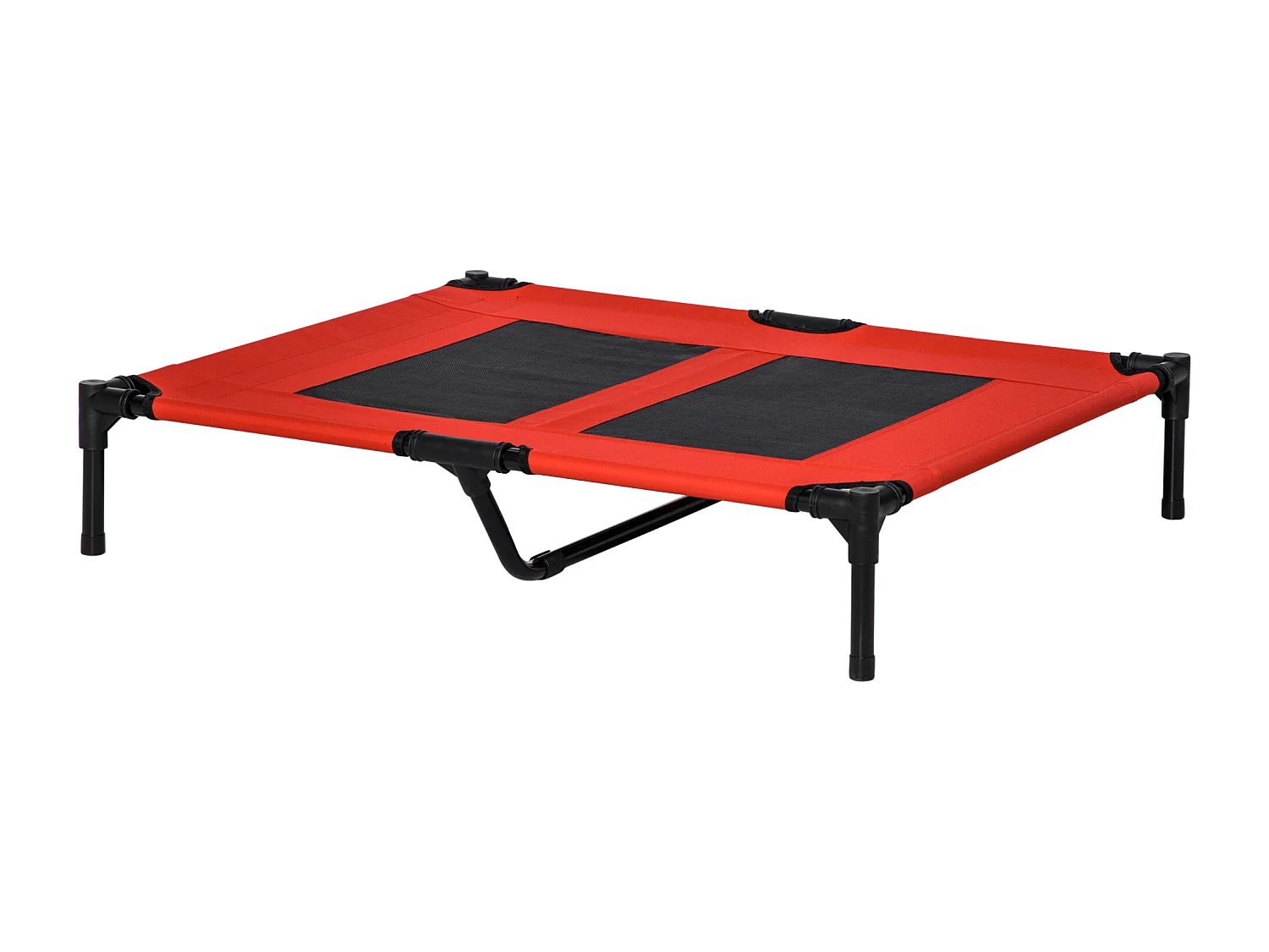 Lettino per cani grandi rialzato con tessuto a rete 91.5x76.2x18cm rosso