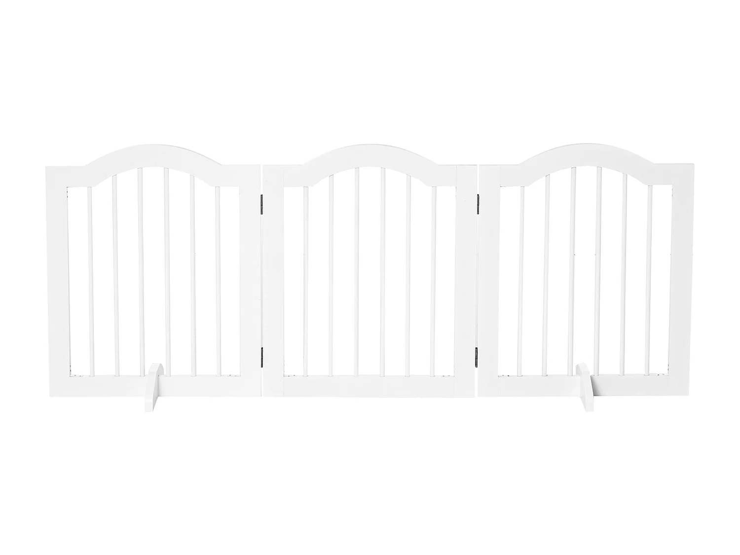 Cancellino per cani pieghevole a 3 sezioni legno 154.5x29.5x61cm bianco