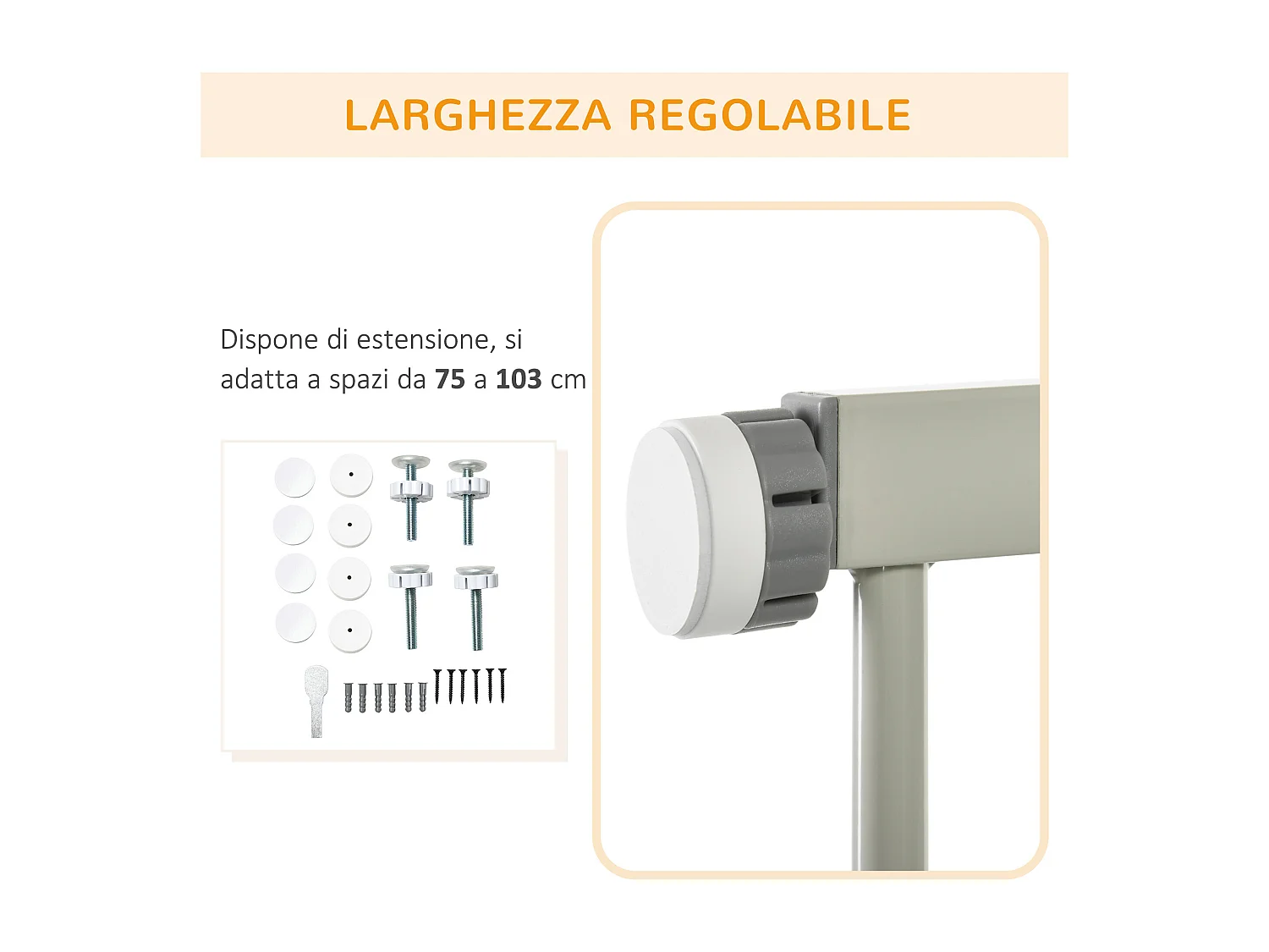 Cancellino per cani estensibile a pressione chiusura automatica grigio