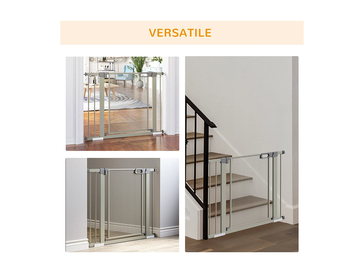 Cancellino per cani estensibile a pressione chiusura automatica grigio