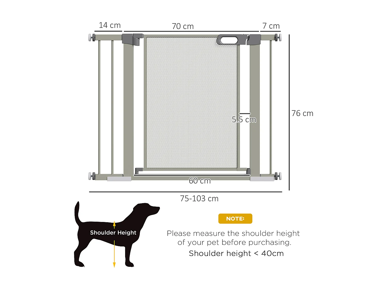 Cancellino per cani estensibile a pressione chiusura automatica grigio