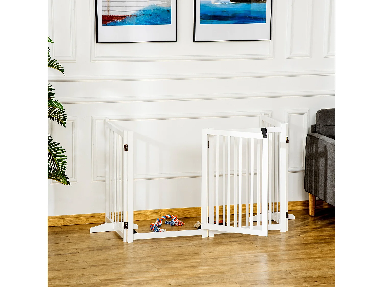 Cancellino pieghevole cani piccola/media taglia legno 237.5x36x80cm