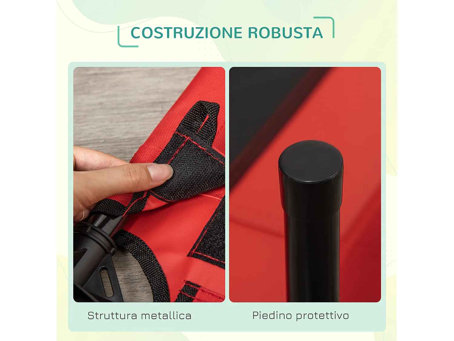 Cuccia estiva brandina per cani fino a 20kg da esterno e interno rossa