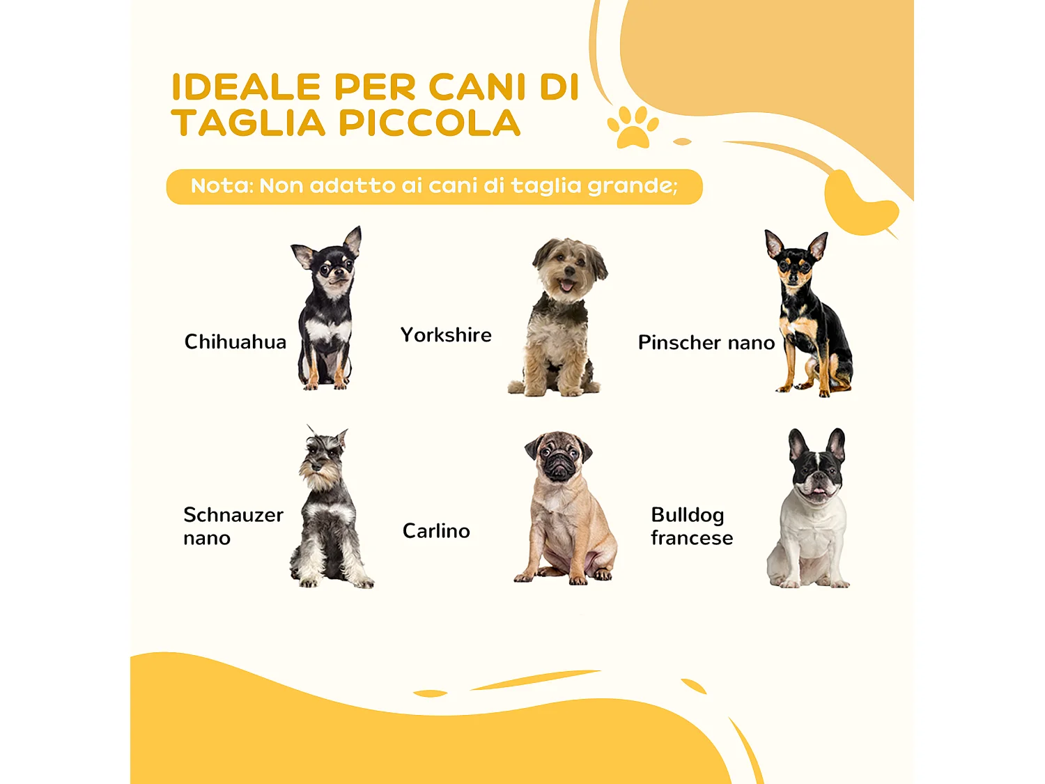 Cancellino per cani pieghevole a 3 sezioni legno 154.5x29.5x61cm caffè