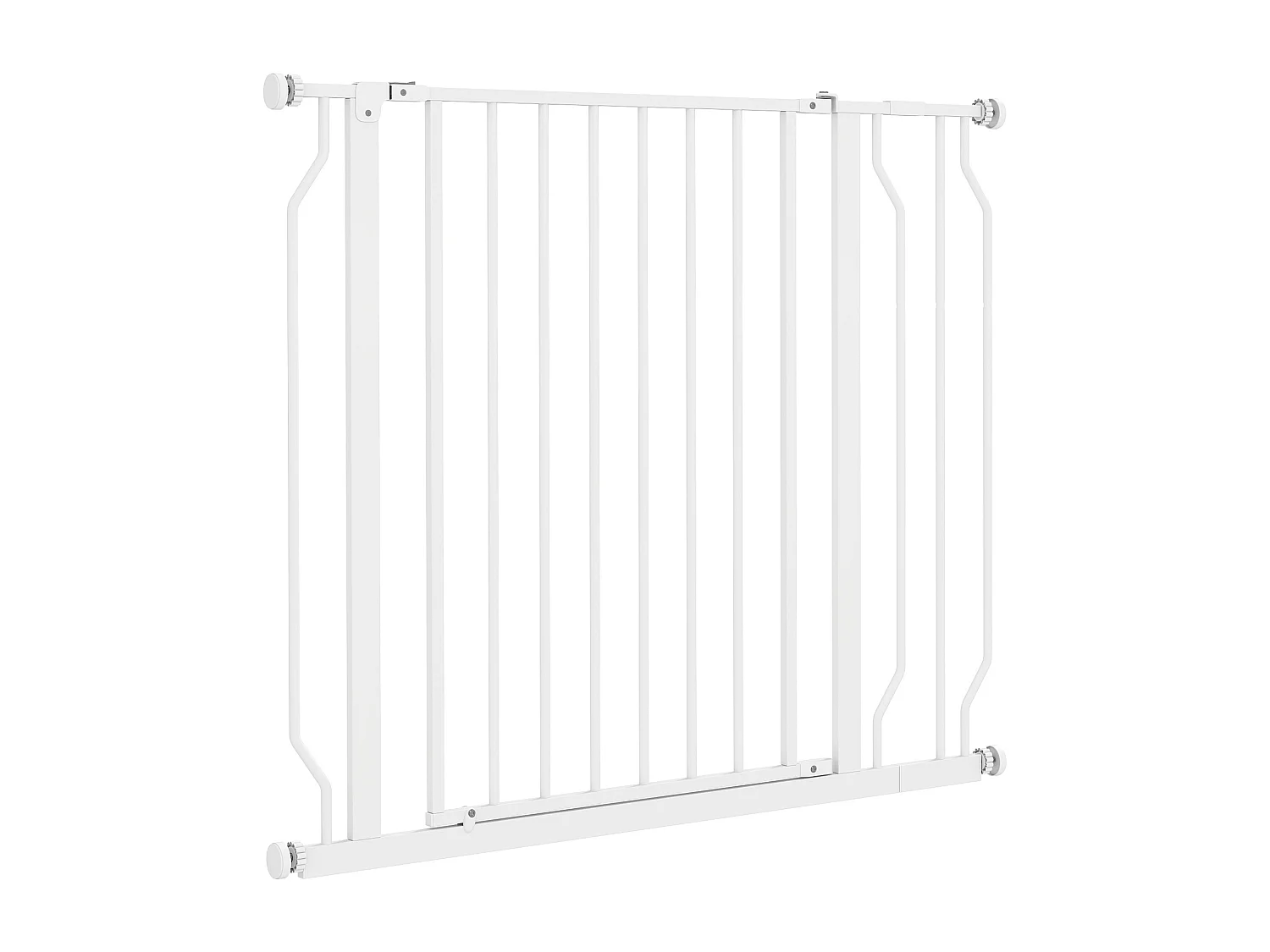 Cancelletto per cani a larghezza regolabile 76x75-95 cm bianco