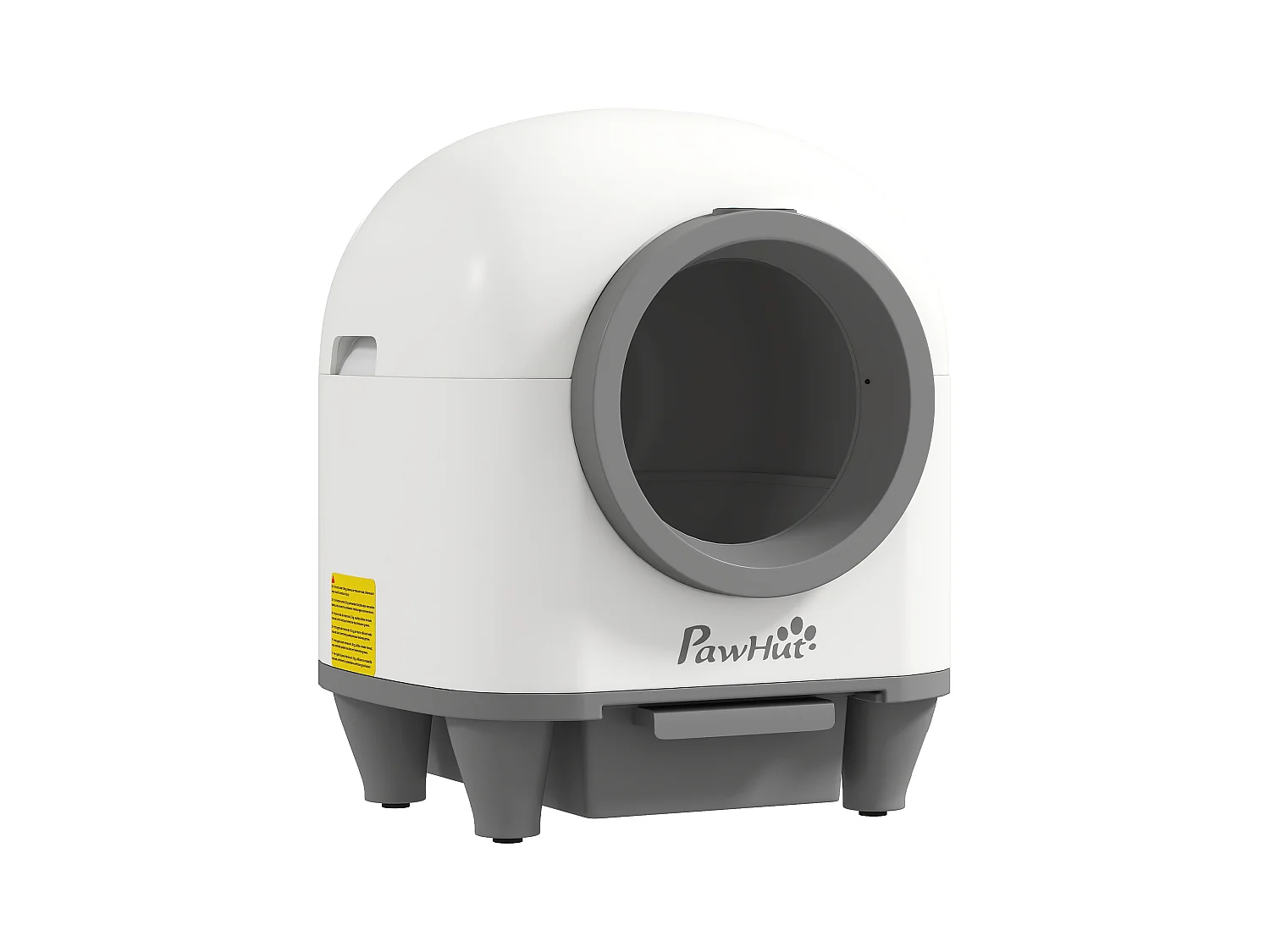 Lettiera autopulente da 80l per gatti 1-5 kg in pp bianco e grigio