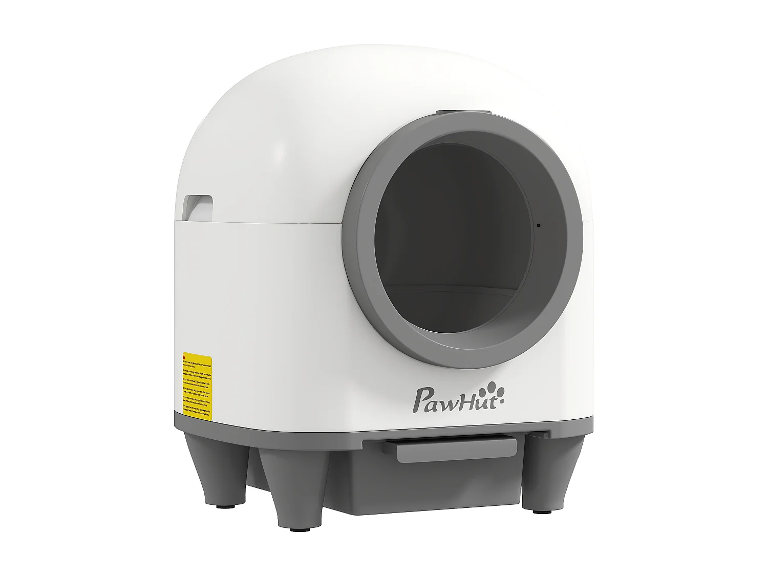 Lettiera autopulente da 80l per gatti 1-5 kg in pp bianco e grigio