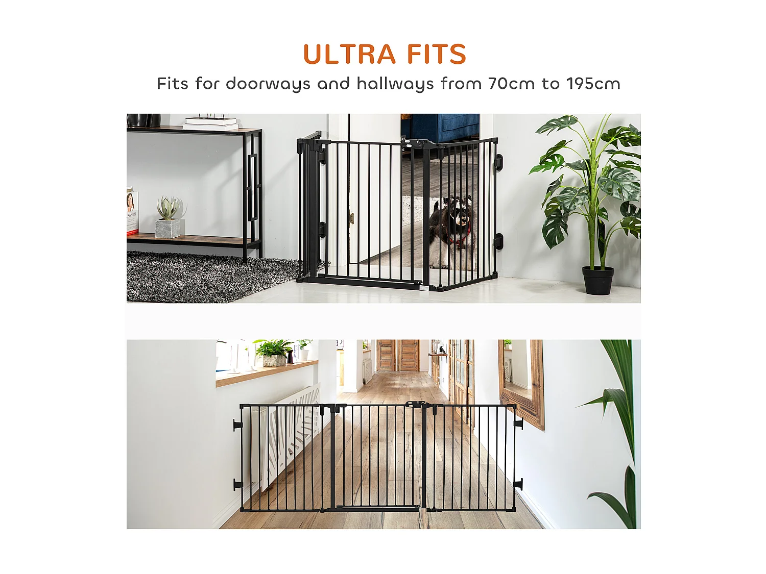 Cancellino di sicurezza pieghevole per cani con chiusura automatica nero