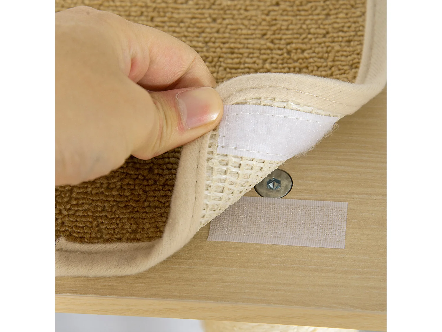 Mobile per lettiera casetta per gatti 2 in 1 con pali tiragraffi