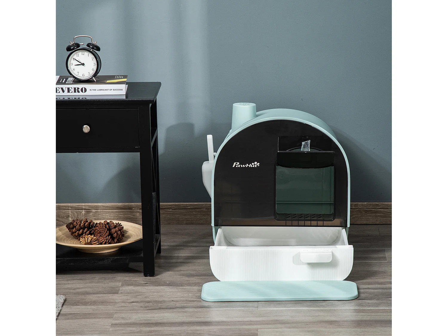 Lettiera per gatti chiusa con filtri paletta e vassoio removibile