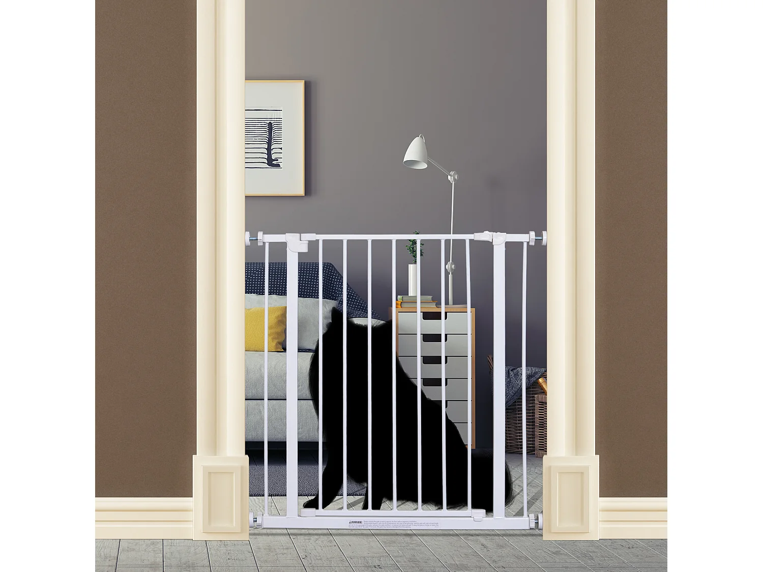 Cancelletto recinzione allungabile per porte e scale per cani animali 76