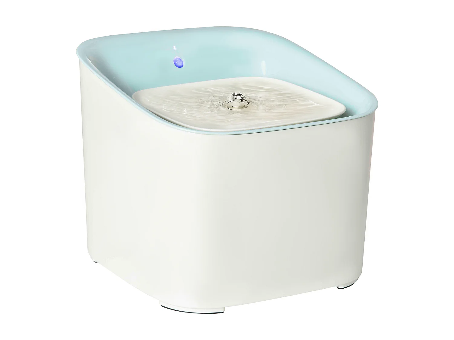 Fontanella per gatti e cani da 3l filtro luce led sensore di movimento