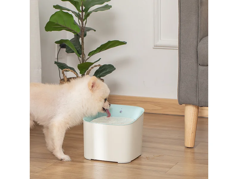 Fontanella per gatti e cani da 3l filtro luce led sensore di movimento