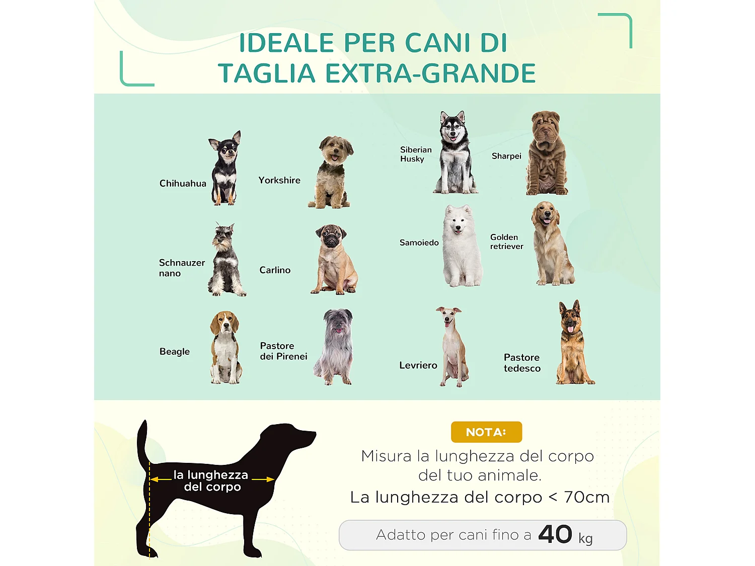Lettino per cani da interno esterno cuccia estiva per cani fino 40kg nera