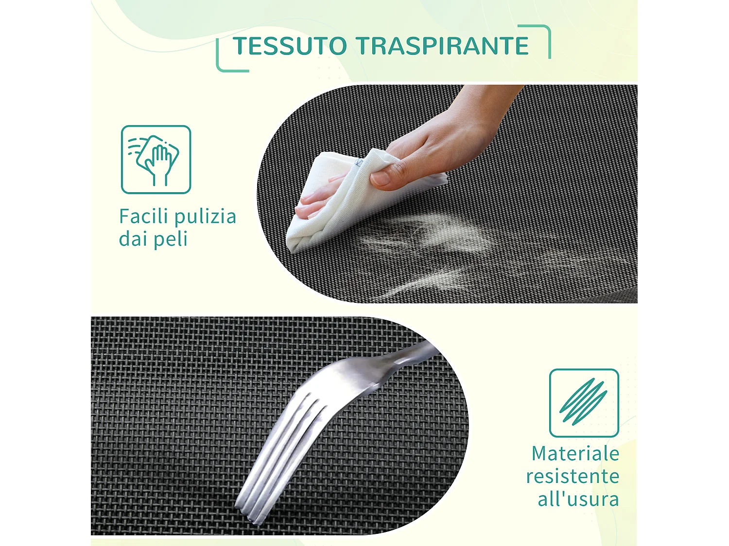 Lettino per cani da interno esterno cuccia estiva per cani fino 40kg nera