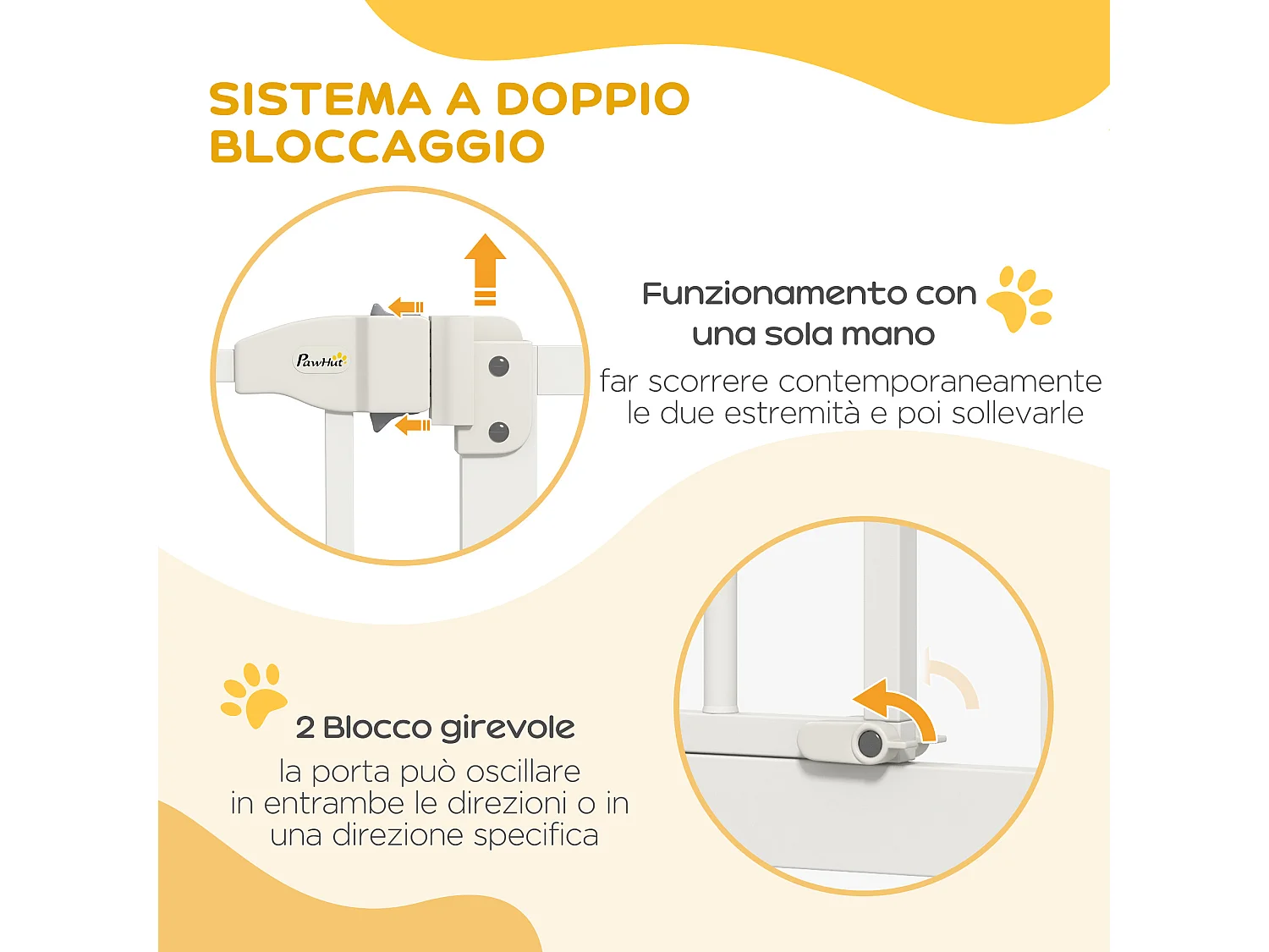 Cancellino per cani estensibile e regolabile 74-100 cm bianco