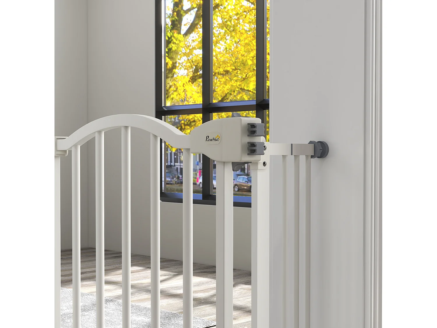 Cancellino per cani estensibile e regolabile 74-100 cm bianco