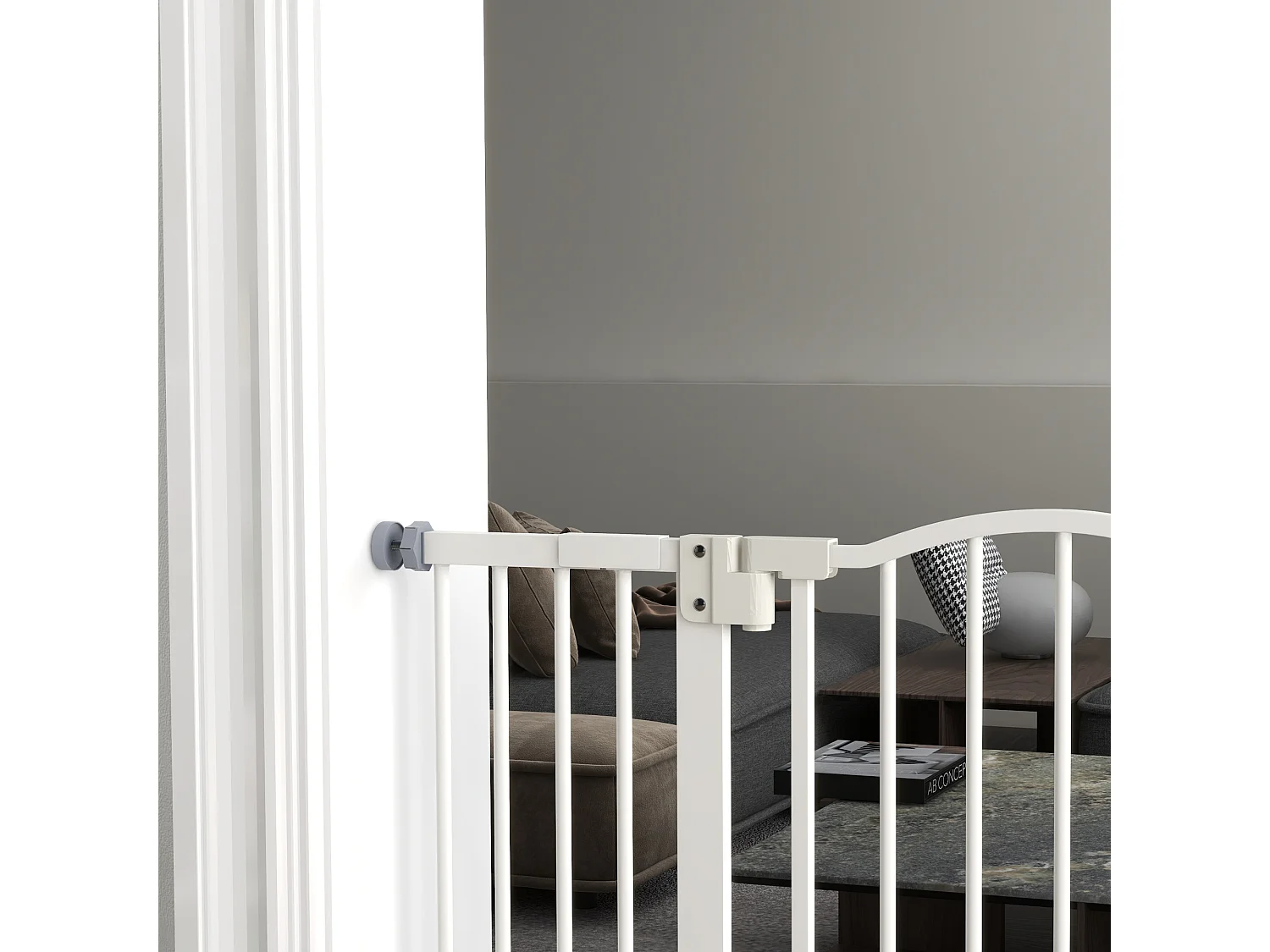 Cancellino per cani estensibile e regolabile 74-100 cm bianco