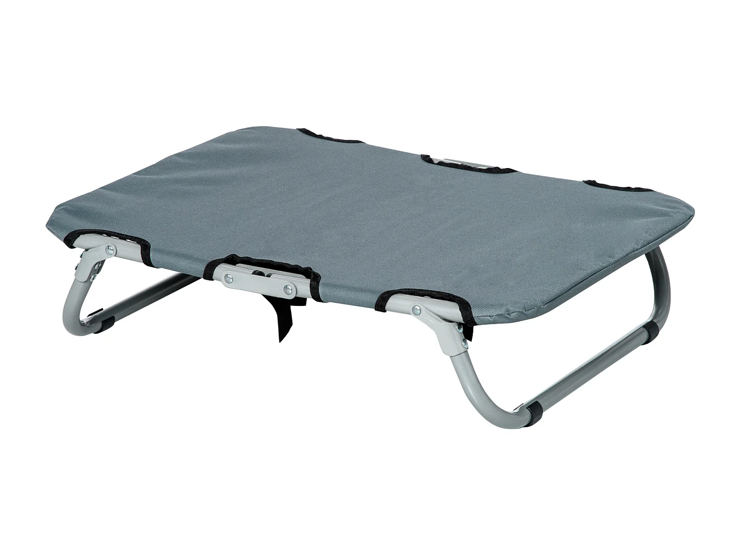 Lettino per cani pieghevole con tessuto oxford 600d grigio 59x46x15cm