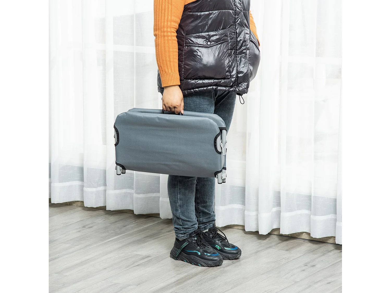 Lettino per cani pieghevole con tessuto oxford 600d grigio 59x46x15cm