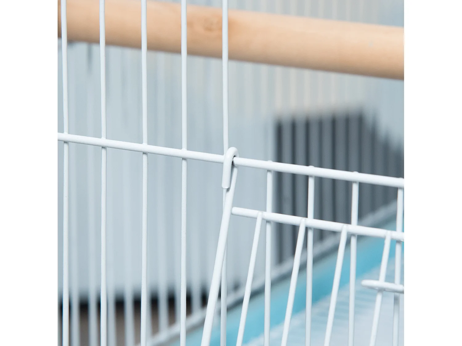 Gabbia per uccelli 2 in 1 per interni 4 ruote e vassoi estraibili