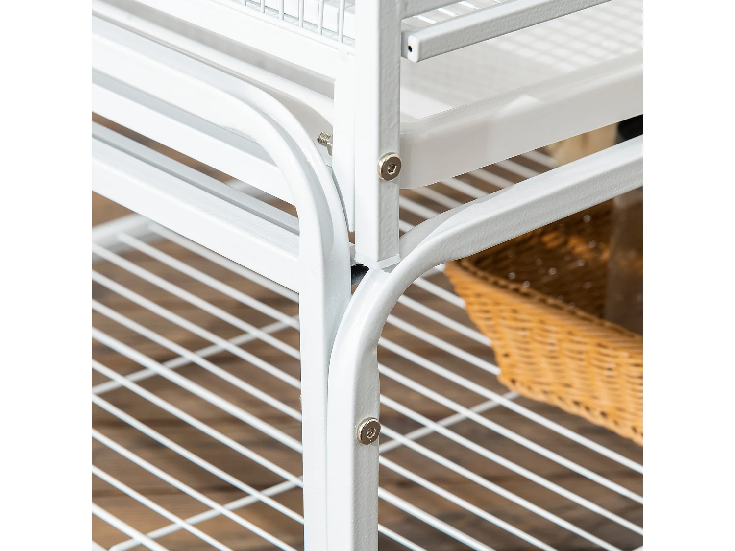 Gabbia per uccelli in acciaio con posatoi giocattoli e vassoio rimovibile