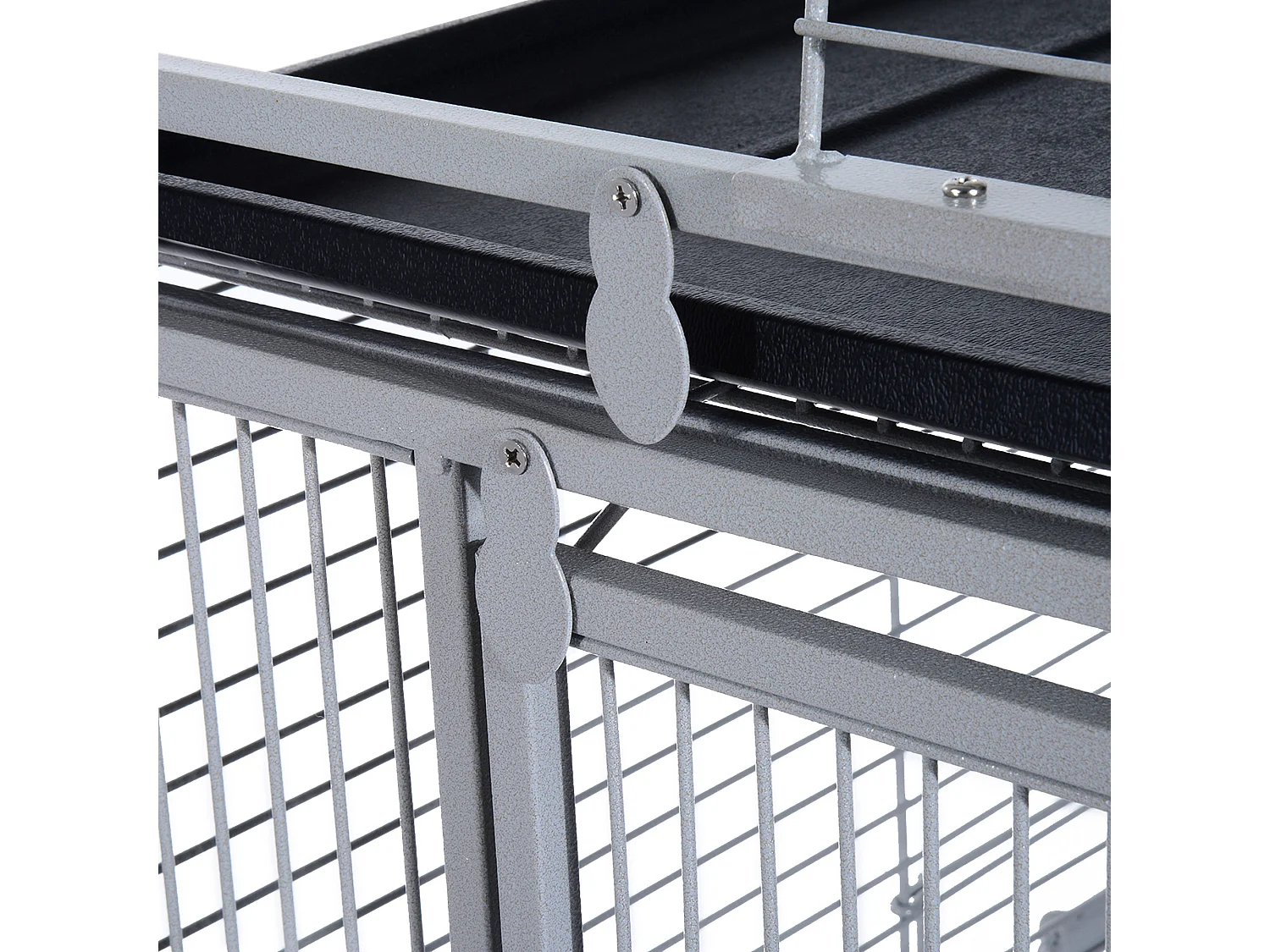 Voliera per uccelli con ruote altezza 161cm vaschette per cibo e trespoli