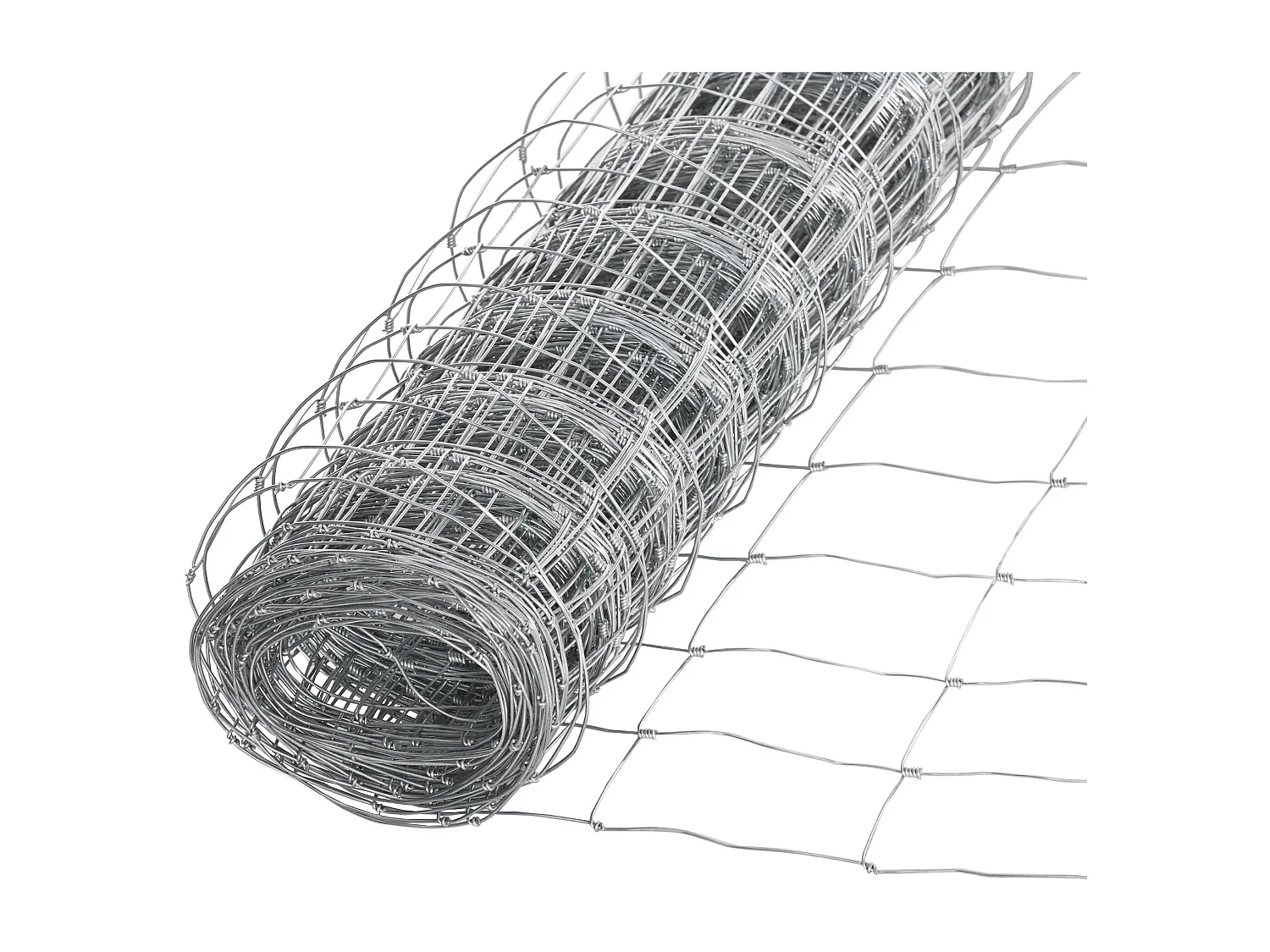 Rotolo di rete per recinzione metallica zincata da 26.1m altezza 1.2m