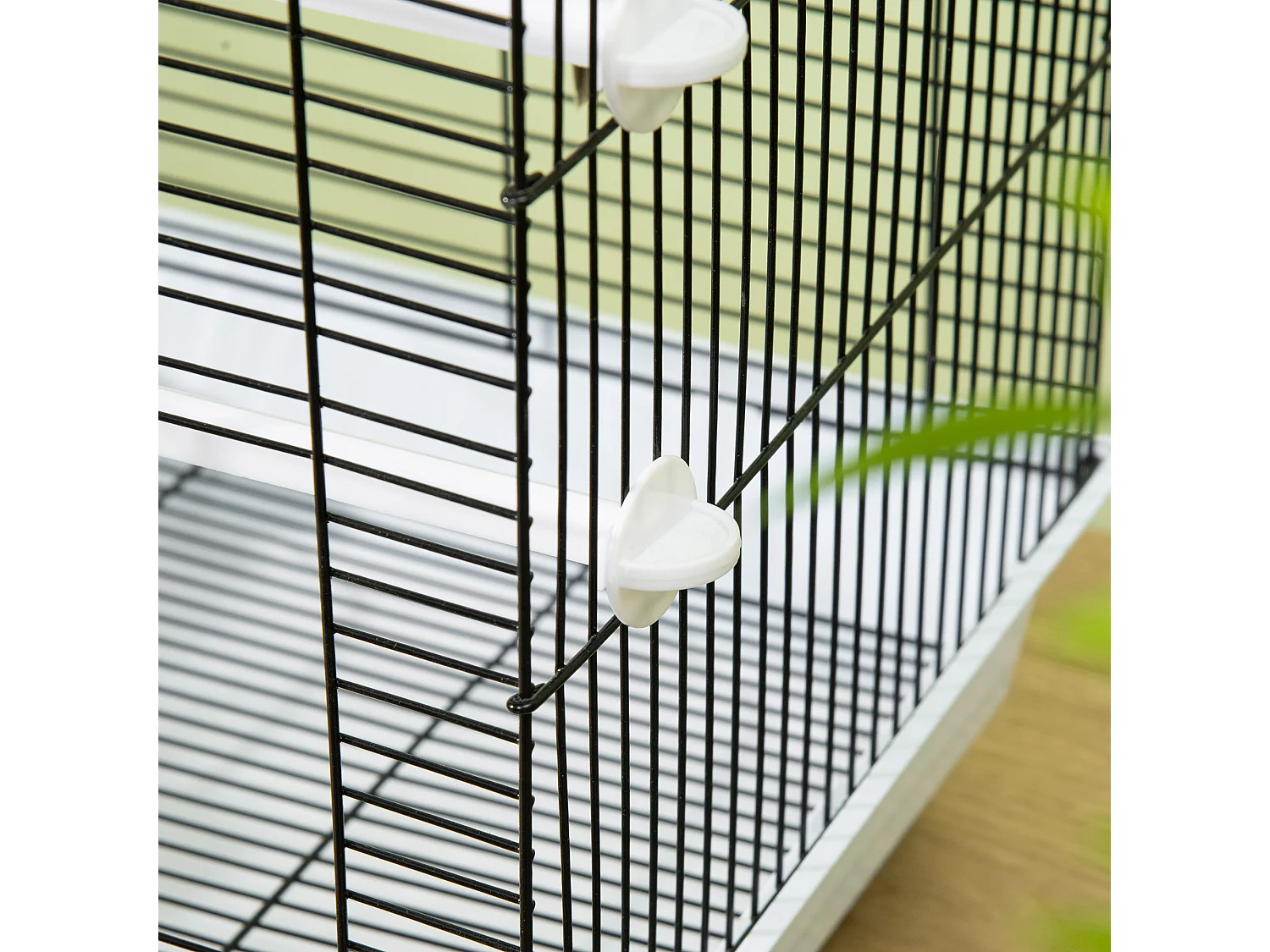 Gabbia per uccelli in metallo con maniglia vassoio estraibile e altalena