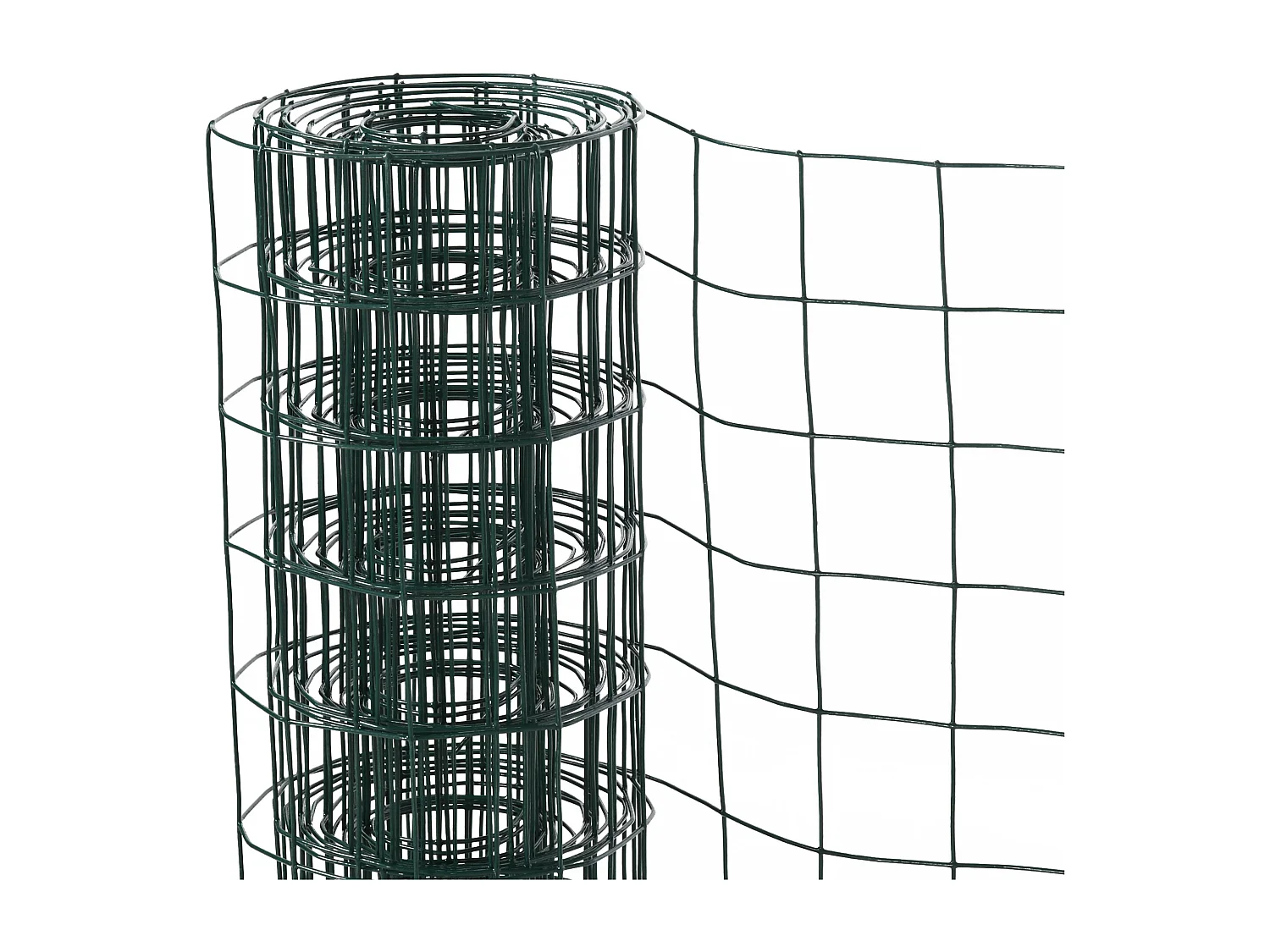 Rete metallica da giardino recinzione con rivestimento pvc 500x91cm verde