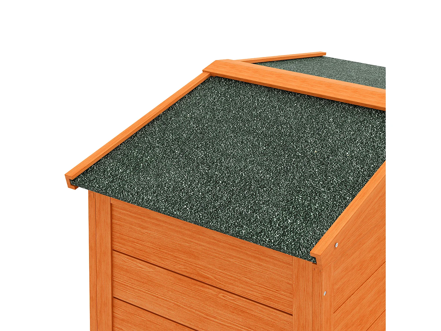 Conigliera a 2 piani da esterno in legno di abete e metallo