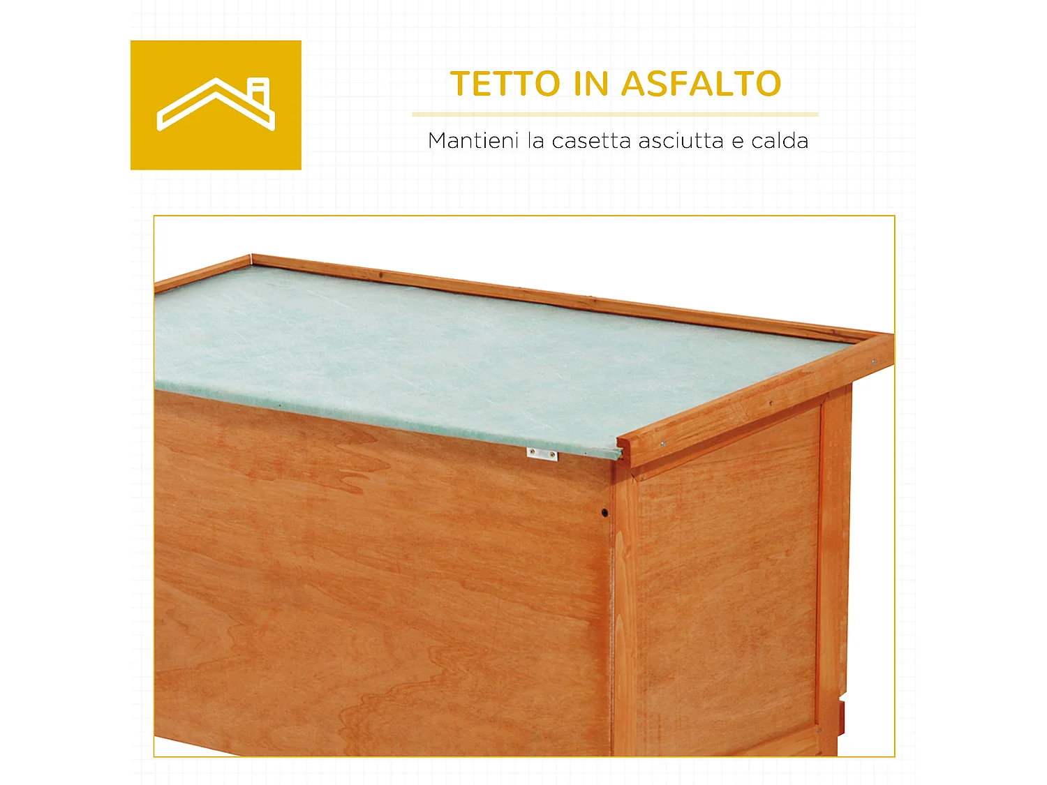 Conigliera gabbia in legno da esterno per conigli, porcellini d'india