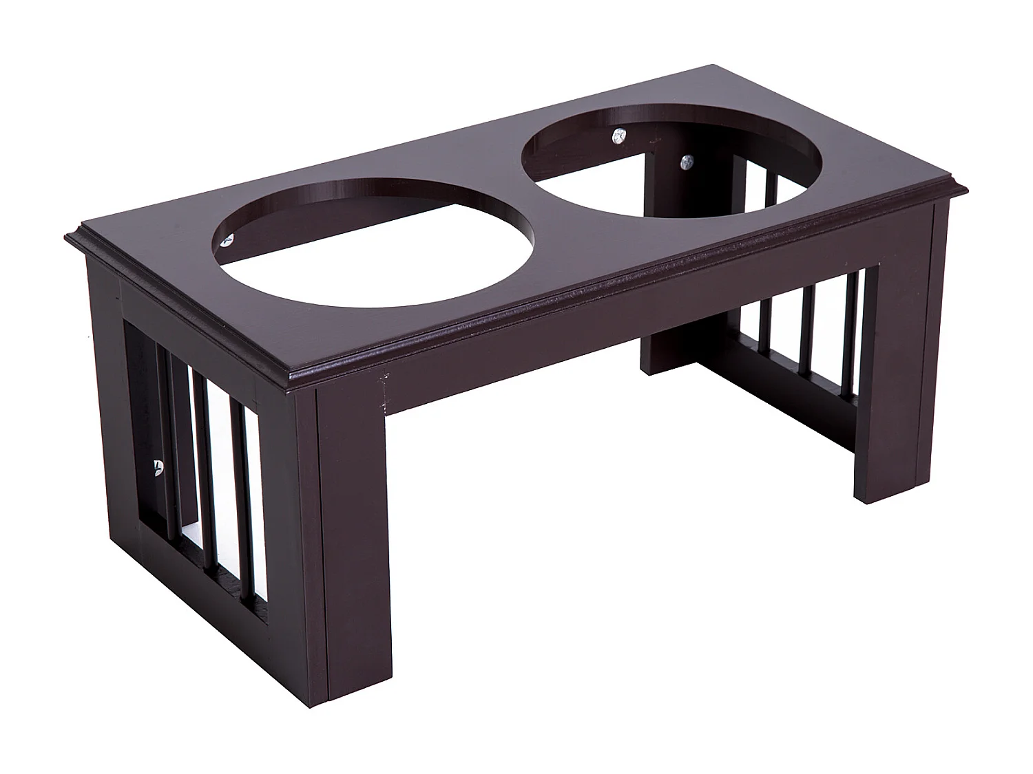 Ciotola rialzata per cani in acciaio inossidabile 2 piatti 58.4x30.5x25.4