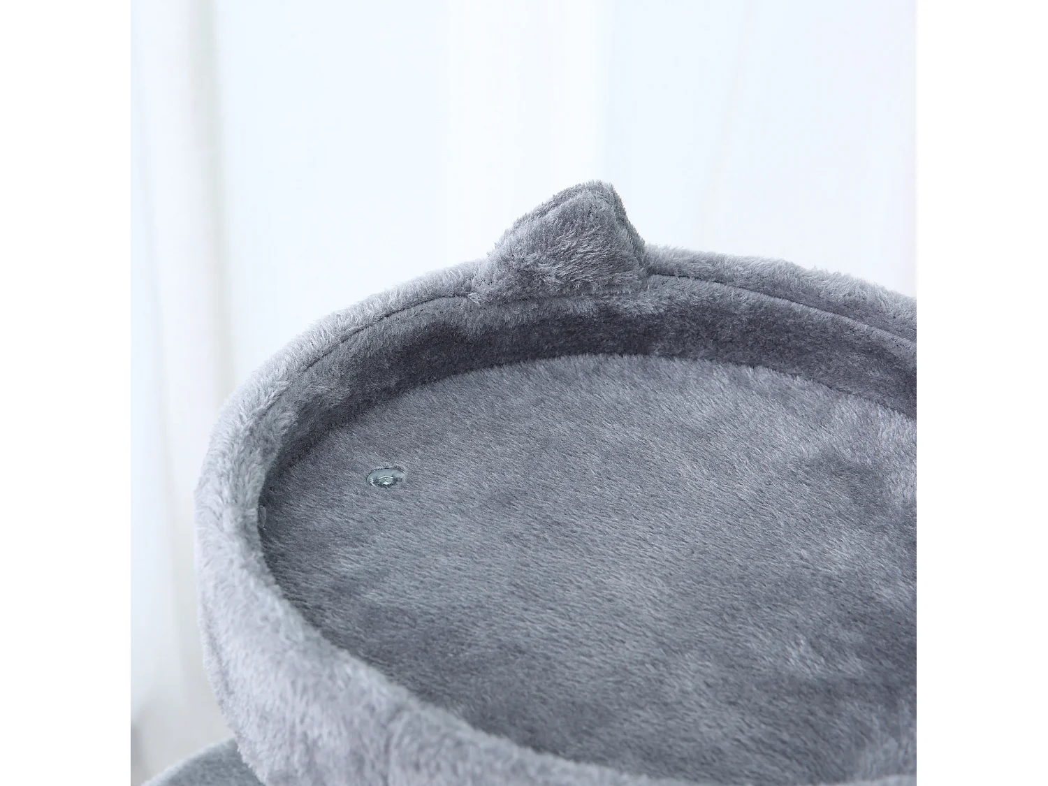 Albero tiragraffi grigio per 1-2 gatti con cuccia lettino e palo in corda