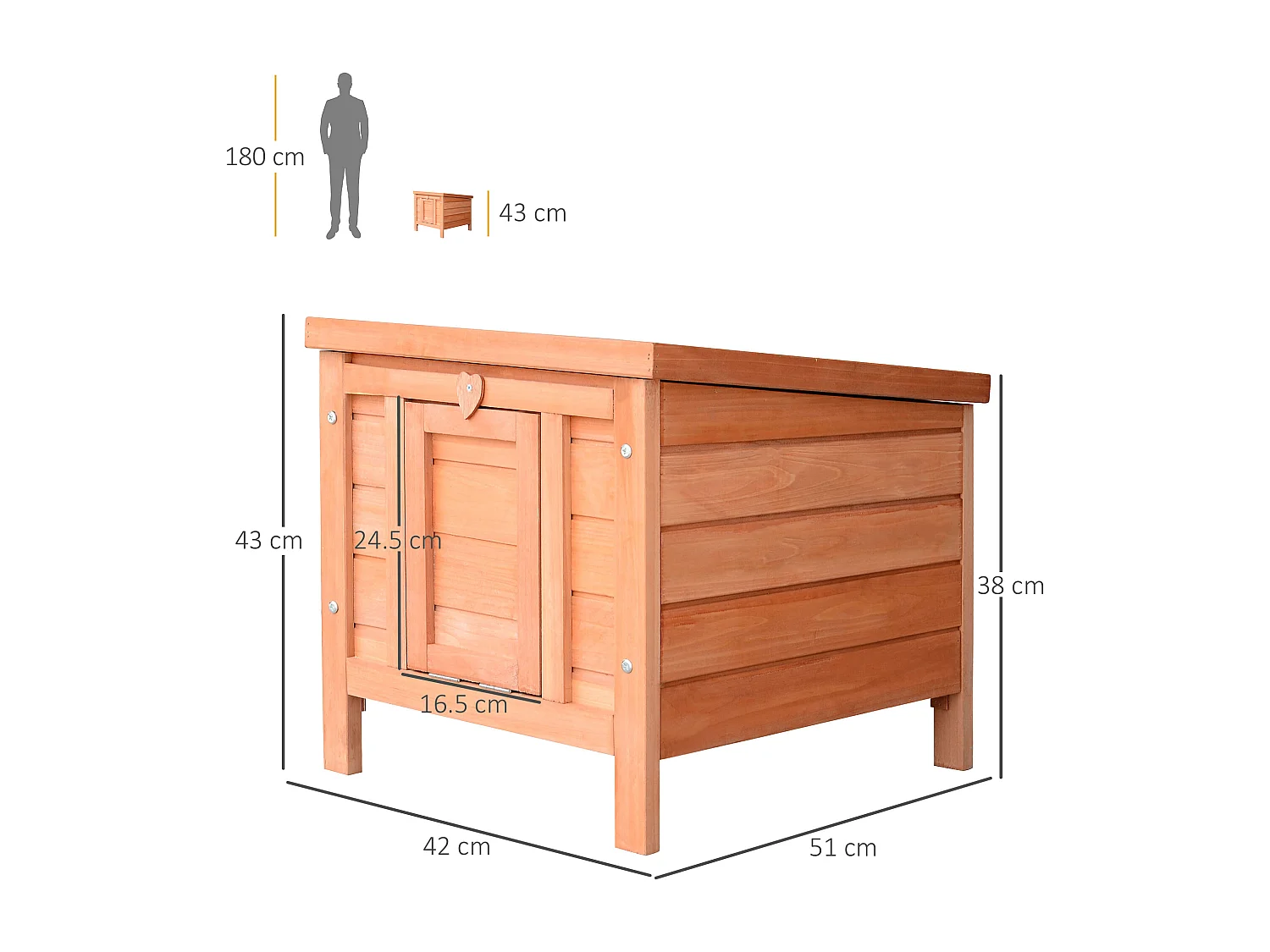 Gabbia per conigli con tetto in asfalto e rampa di accesso antiscivolo