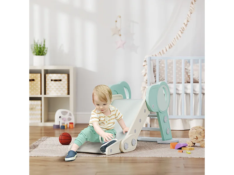 Scivolo per bambini pieghevole in plastica età 18-36 mesi verde