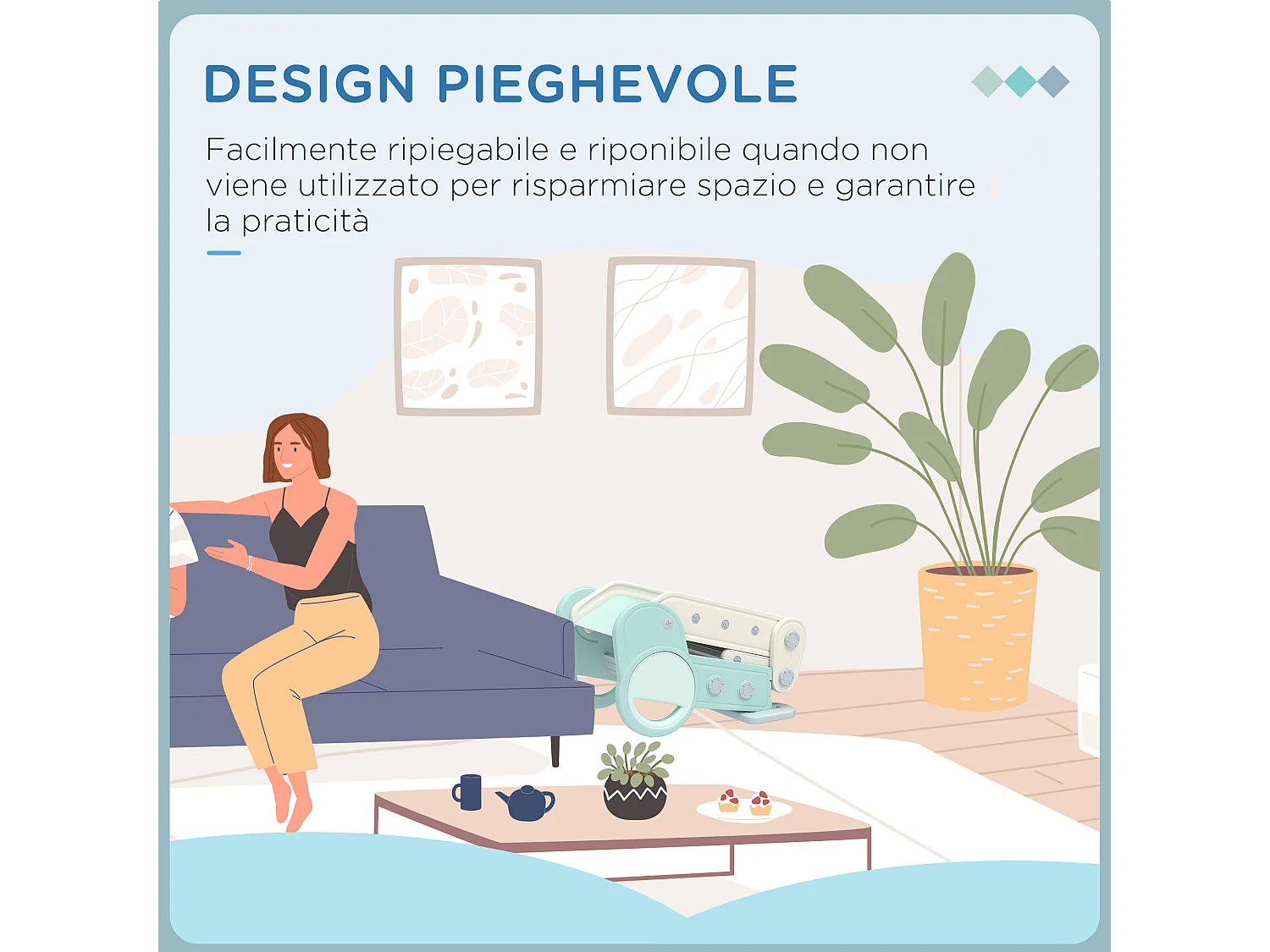 Scivolo per bambini pieghevole in plastica età 18-36 mesi verde