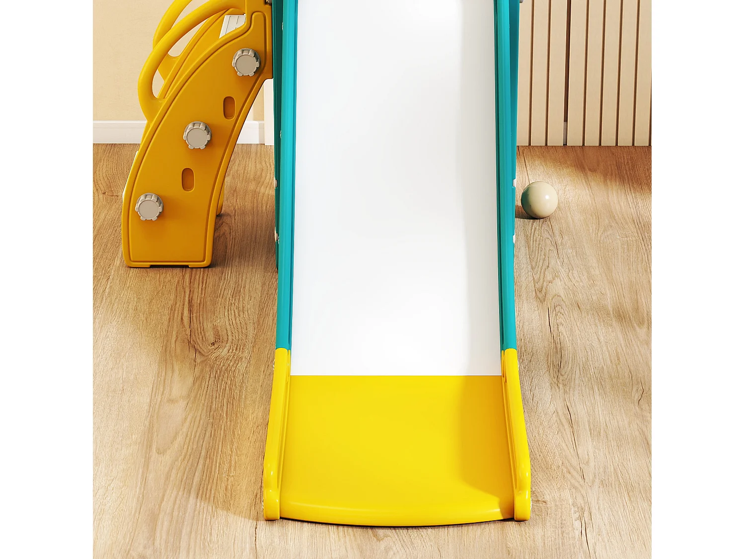 Set scivolo per bambini 1-3 anni con canestro e telescopio giallo