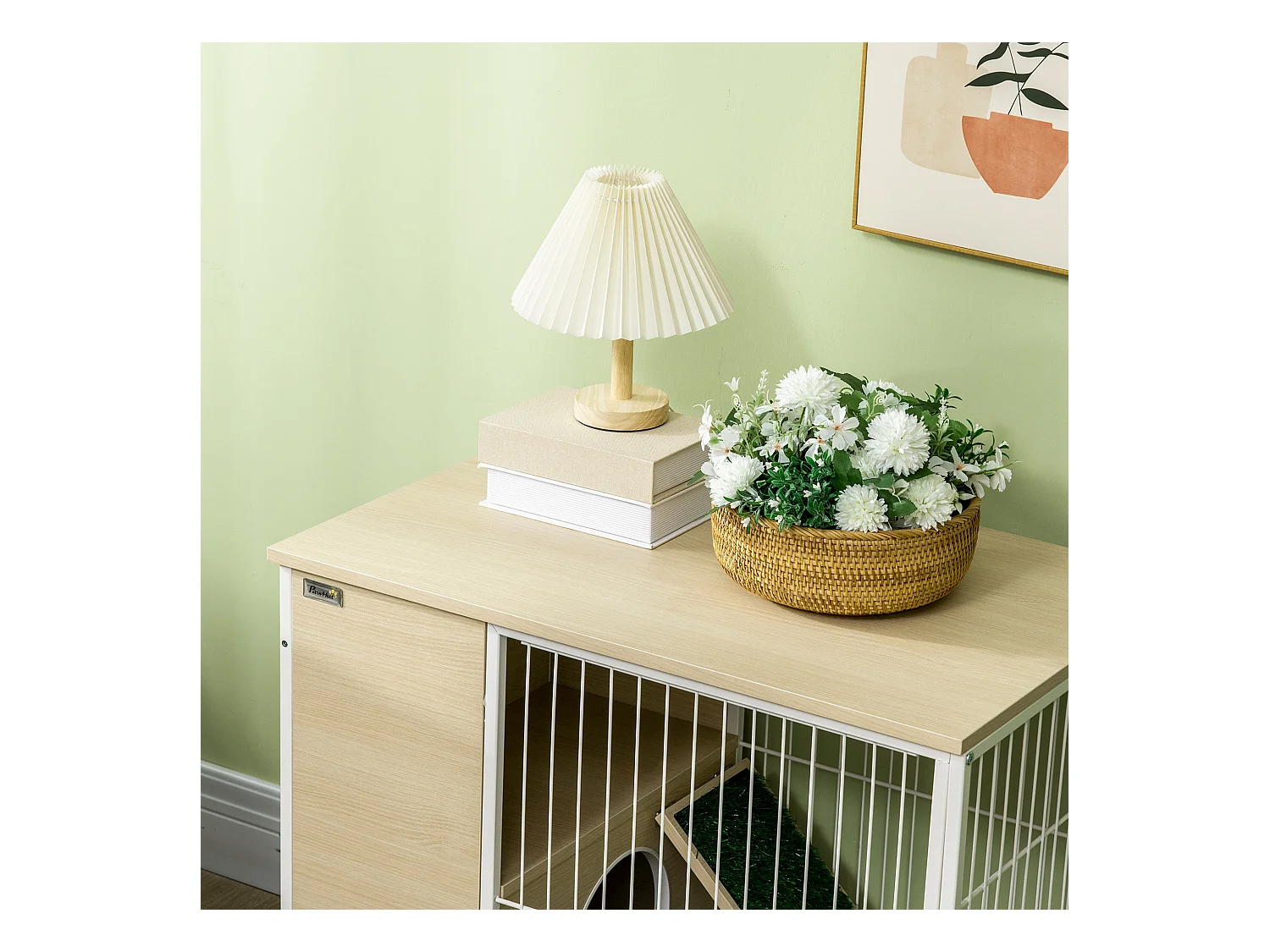 Gabbia per conigli con serbatoio d'acqua e vassoio estraibile