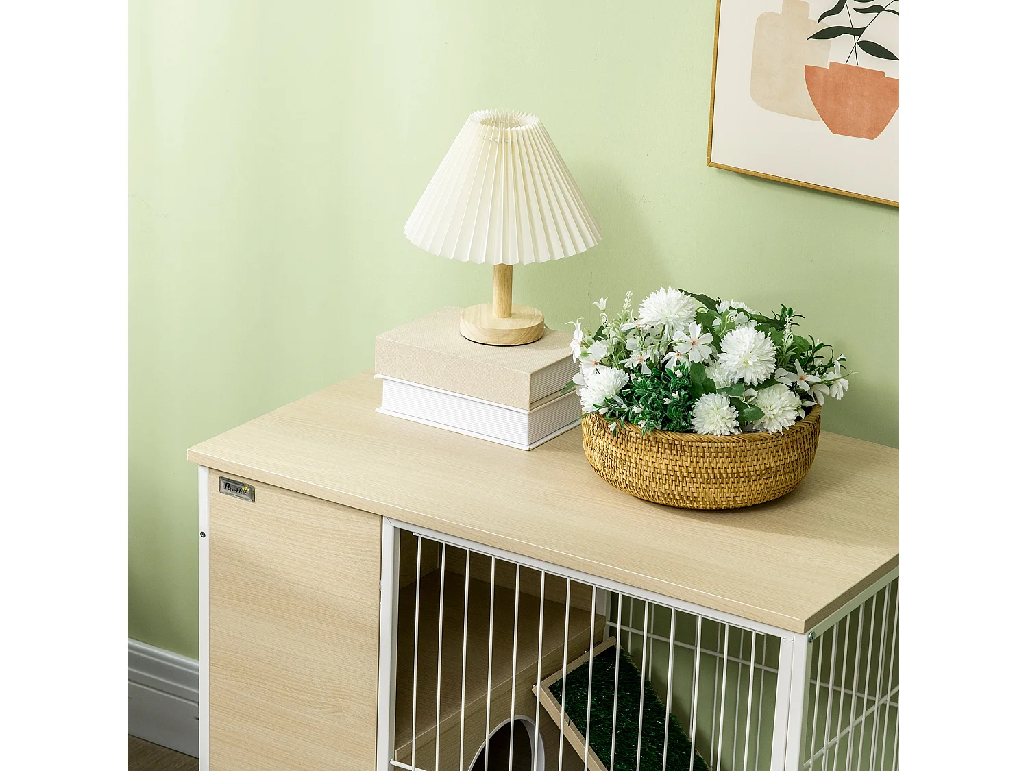 Gabbia per conigli con serbatoio d'acqua e vassoio estraibile