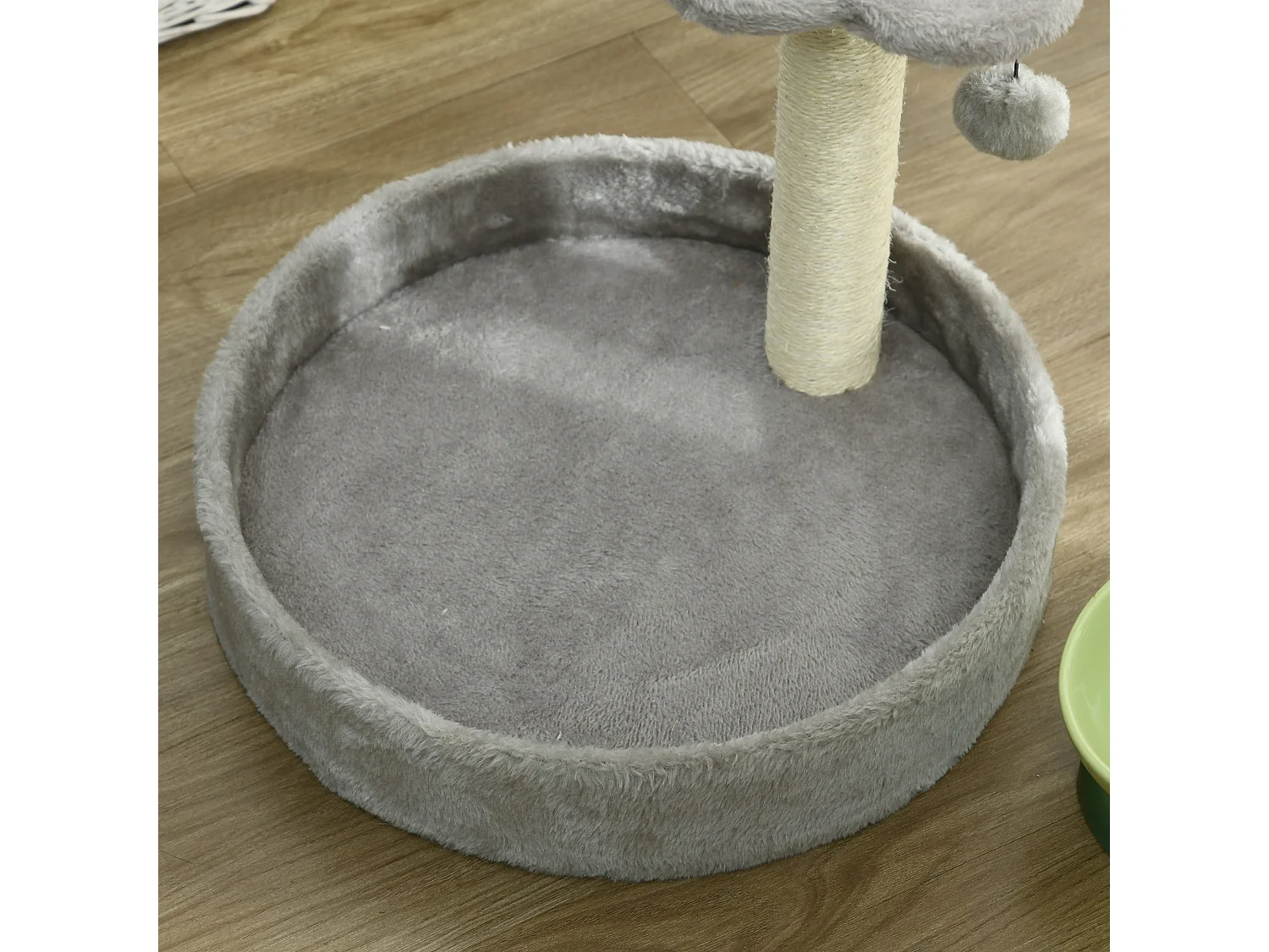 Tiragraffi per gatti con lettini e corda juta 41x41x44cm grigio chiaro