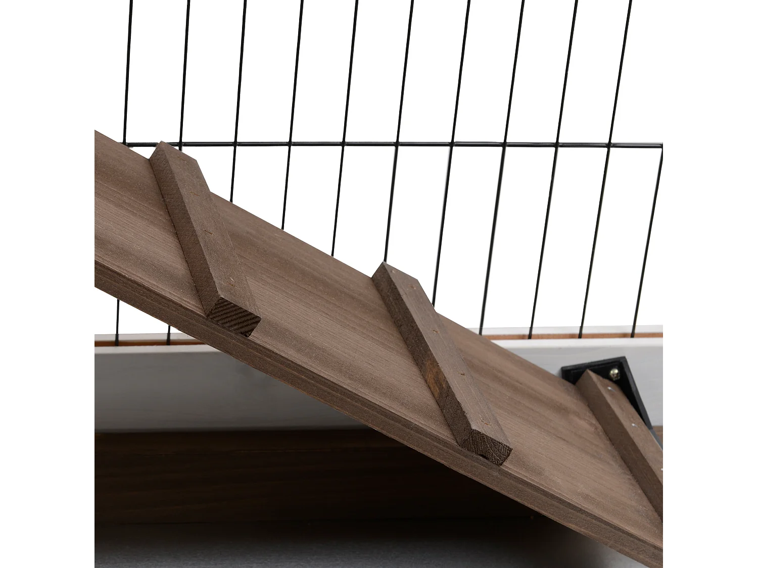 Conigliera in legno con ruote vassoi estraibili e casetta 110x50x88cm