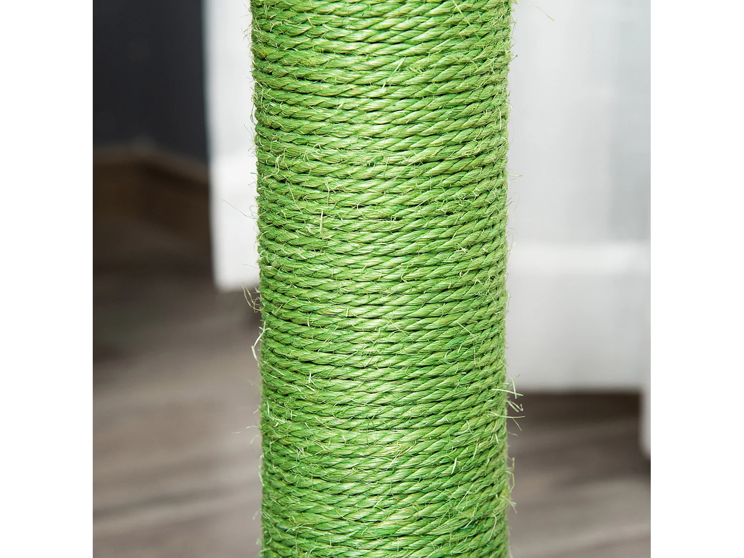 Albero tiragraffi per gatti a cactus con corde in sisal 40x40x65cm verde