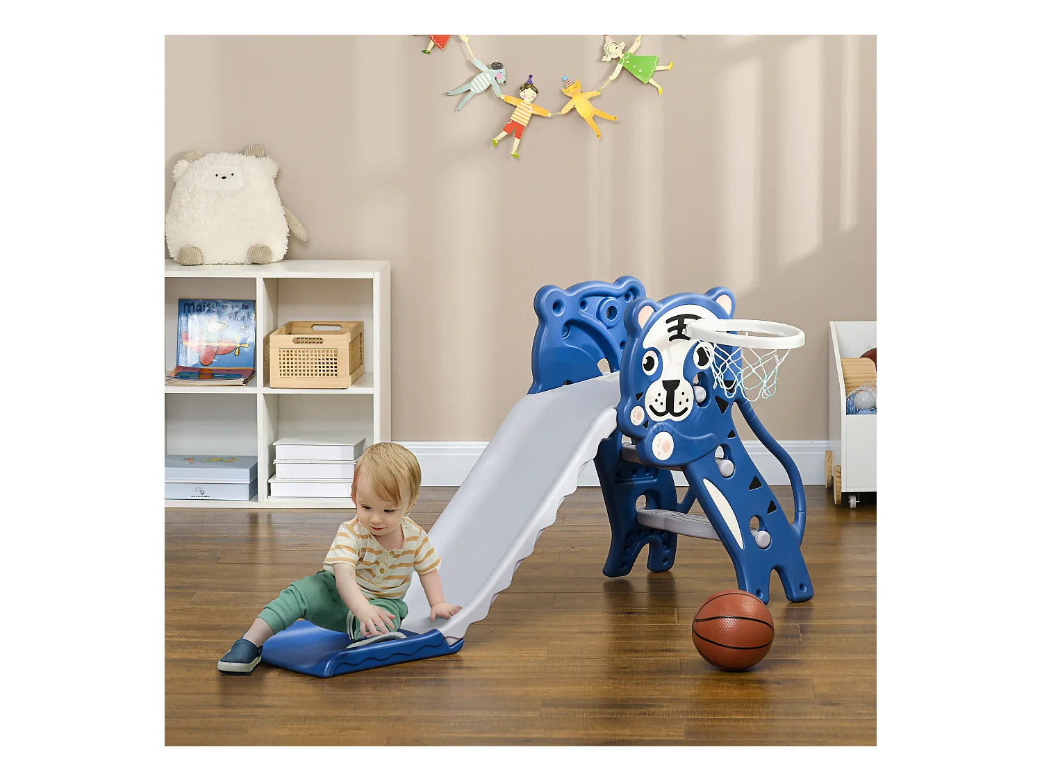 Scivolo per bambini 18-36 mesi con canestro basket in pe