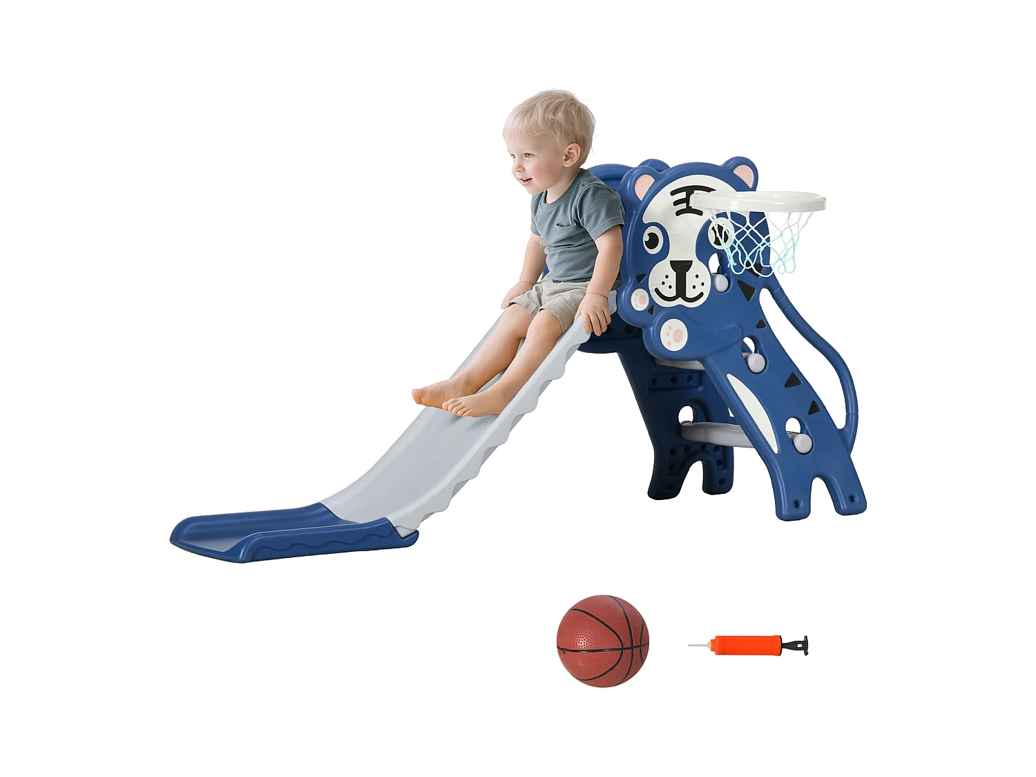 Scivolo per bambini 18-36 mesi con canestro basket in pe